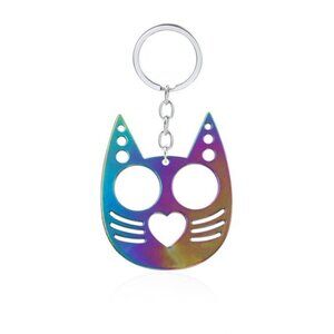 Color change Cat Self Defense Keychain